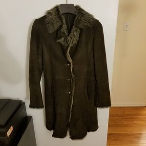 Vakko Lamb Shearling Fur Coat